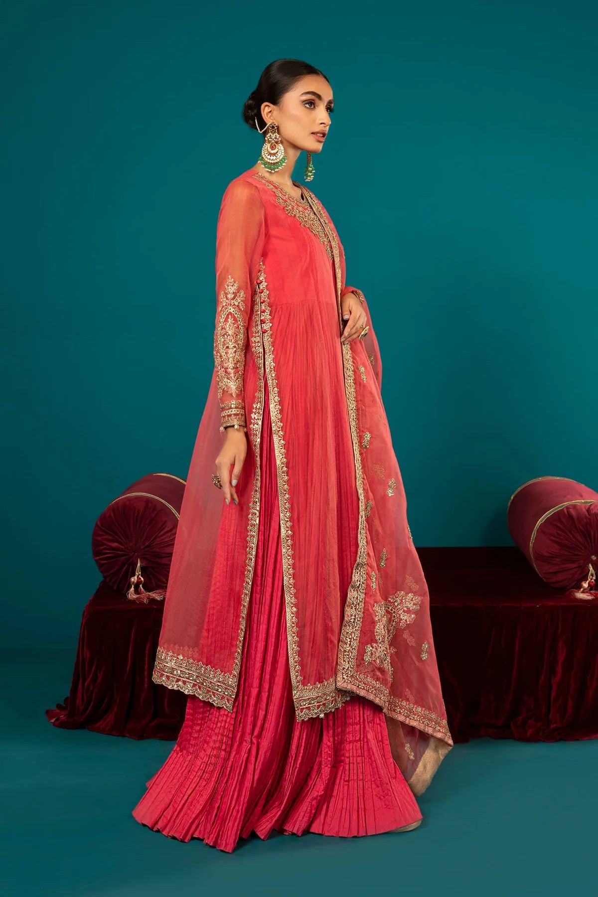 Maria B | Luxury Formals Embroidered Organza Sharara