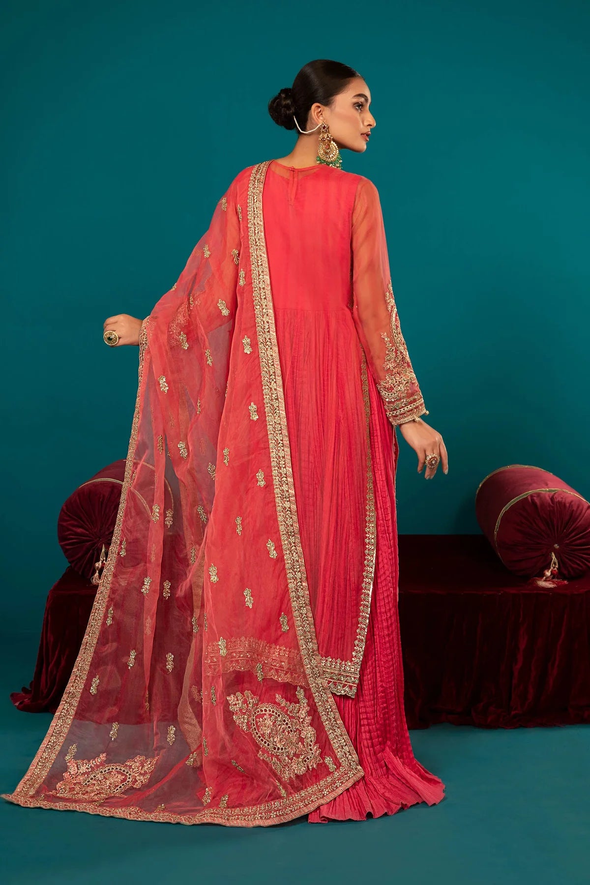 Maria B | Luxury Formals Embroidered Organza Sharara