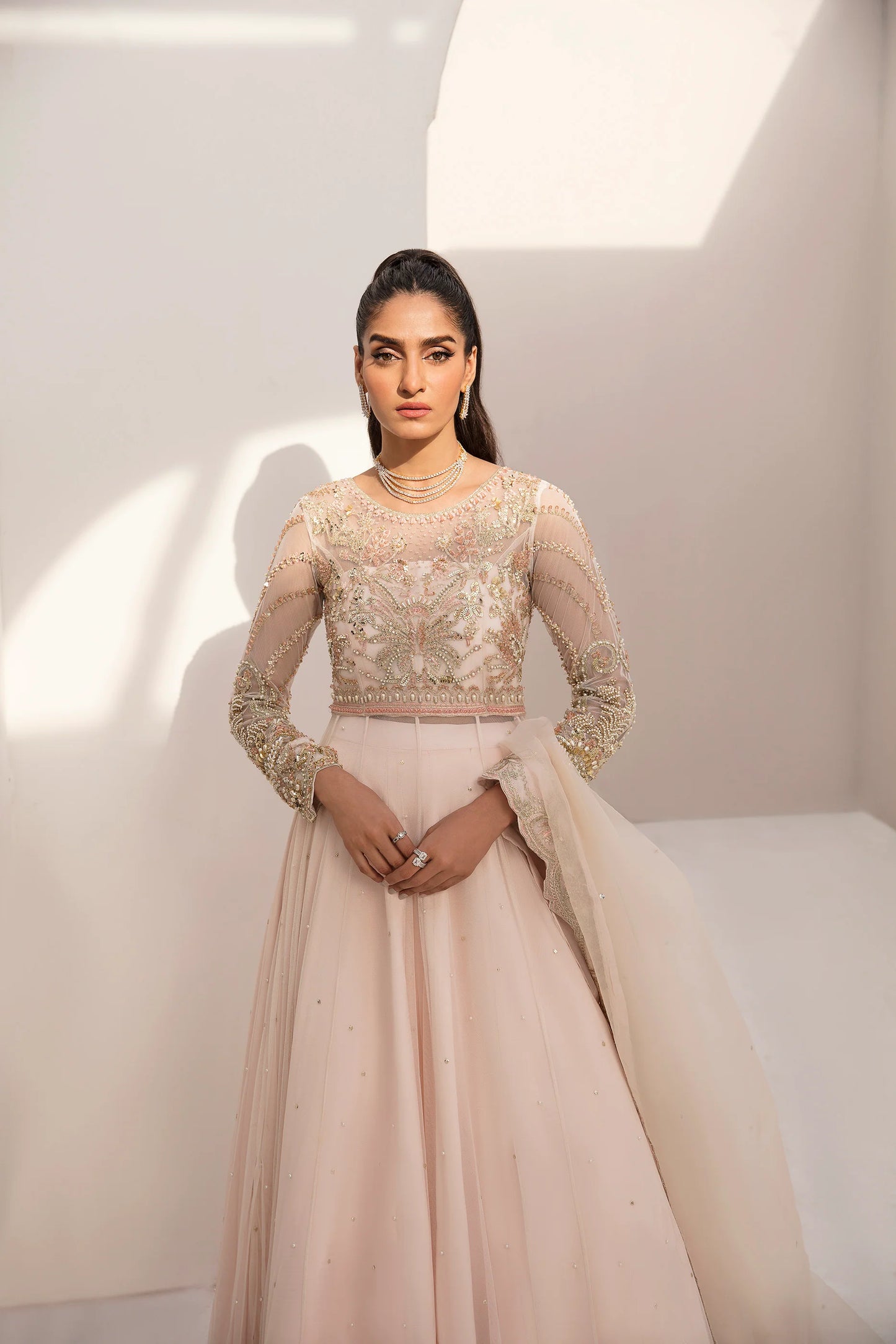 Saga | Hand Embellished Pishwas Lehenga