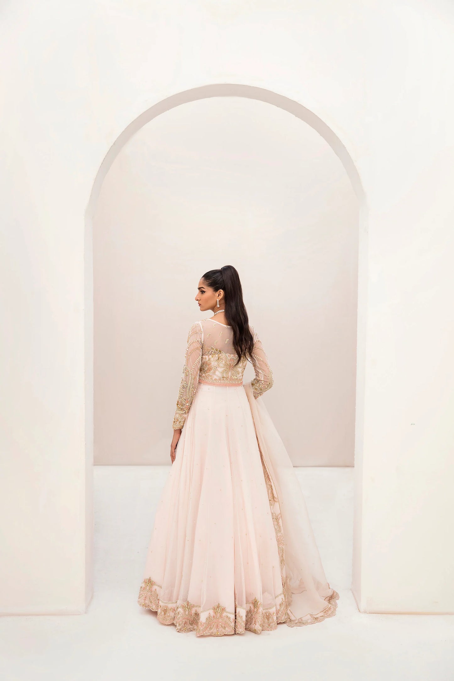 Saga | Hand Embellished Pishwas Lehenga