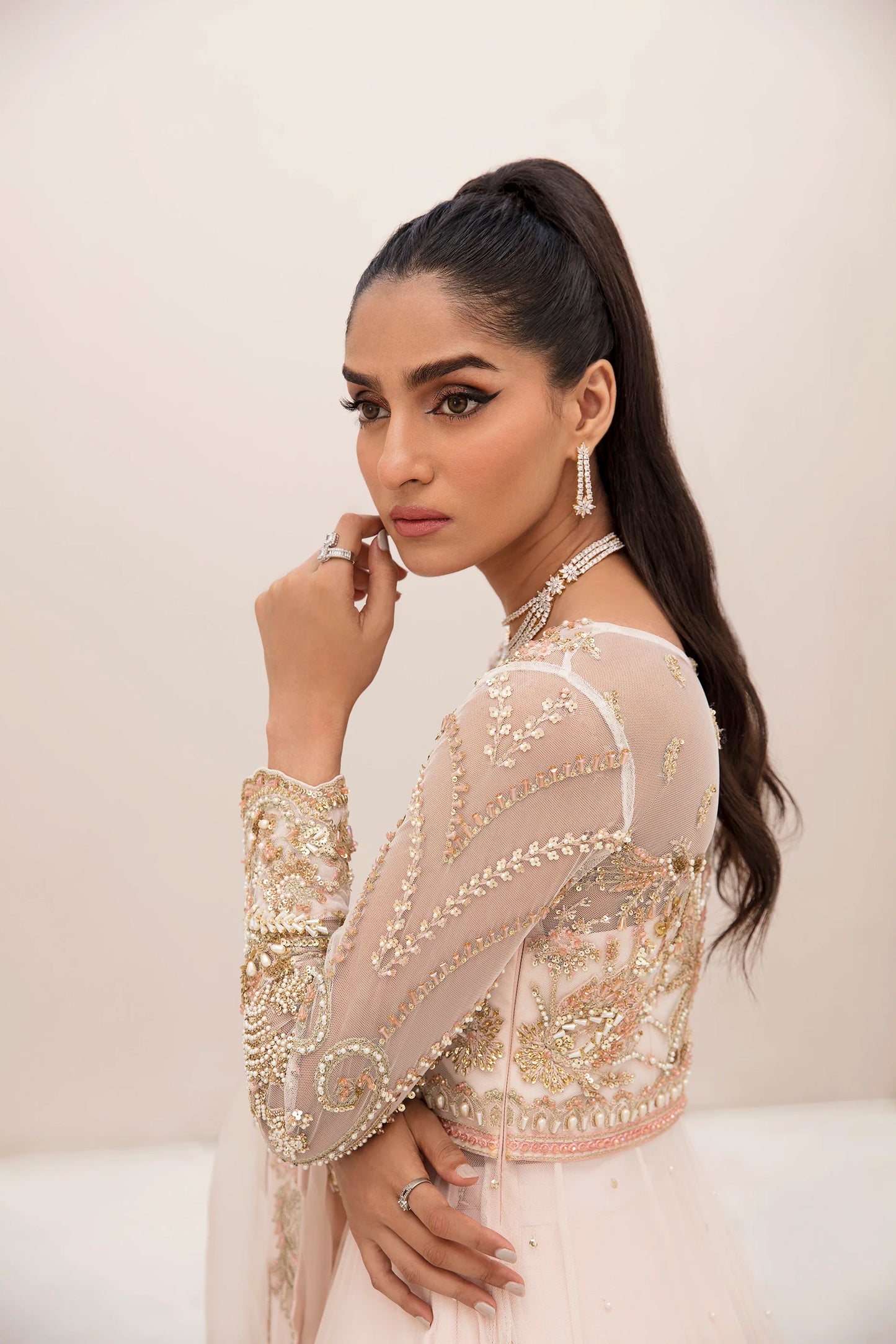Saga | Hand Embellished Pishwas Lehenga