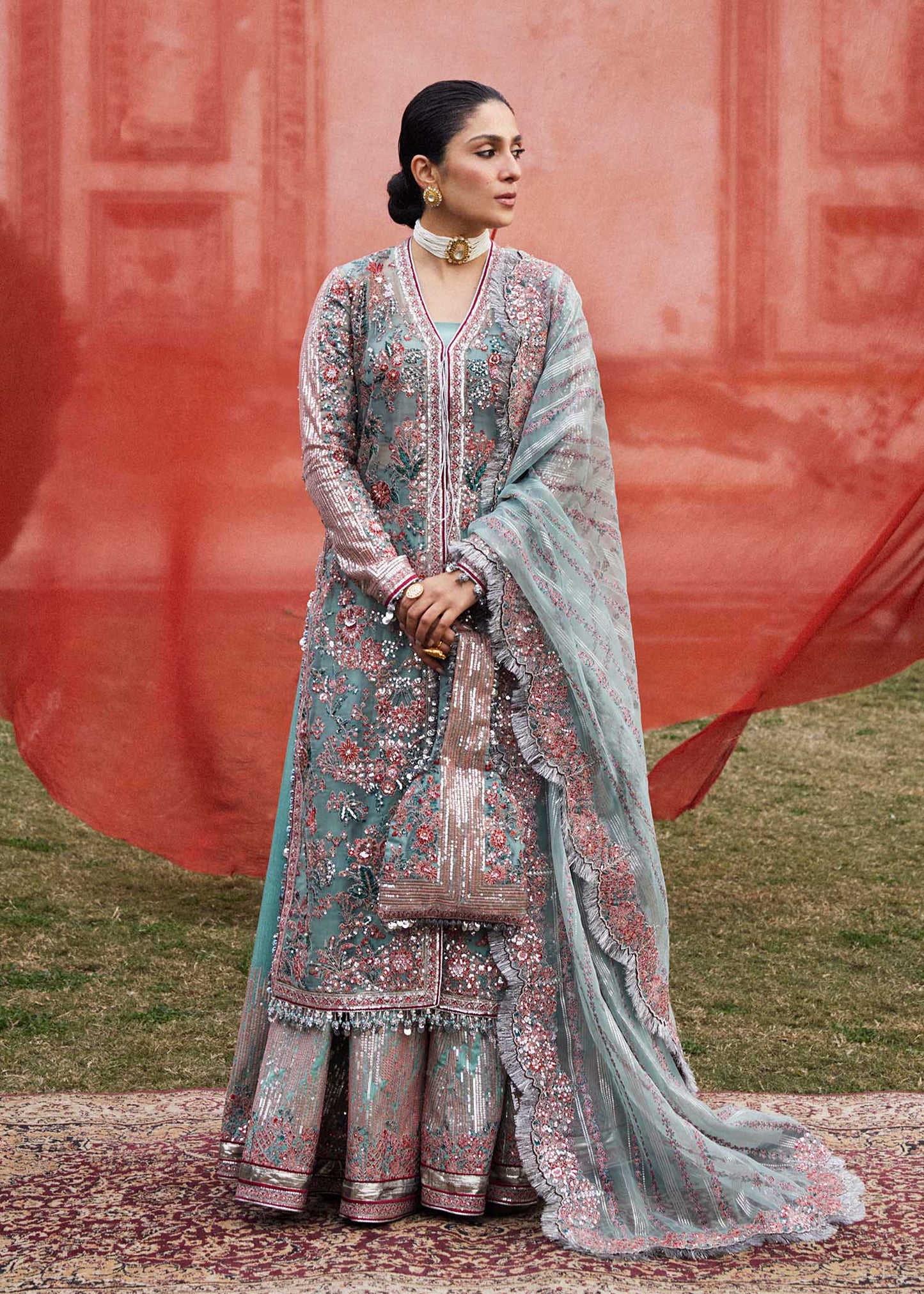 Hussain Rehar | Embellished Jacket Sharara