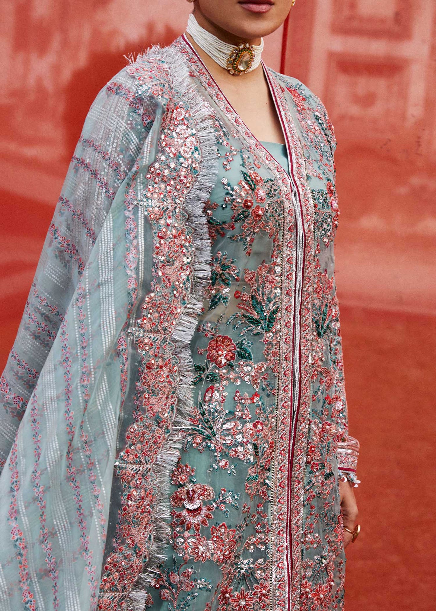Hussain Rehar | Embellished Jacket Sharara
