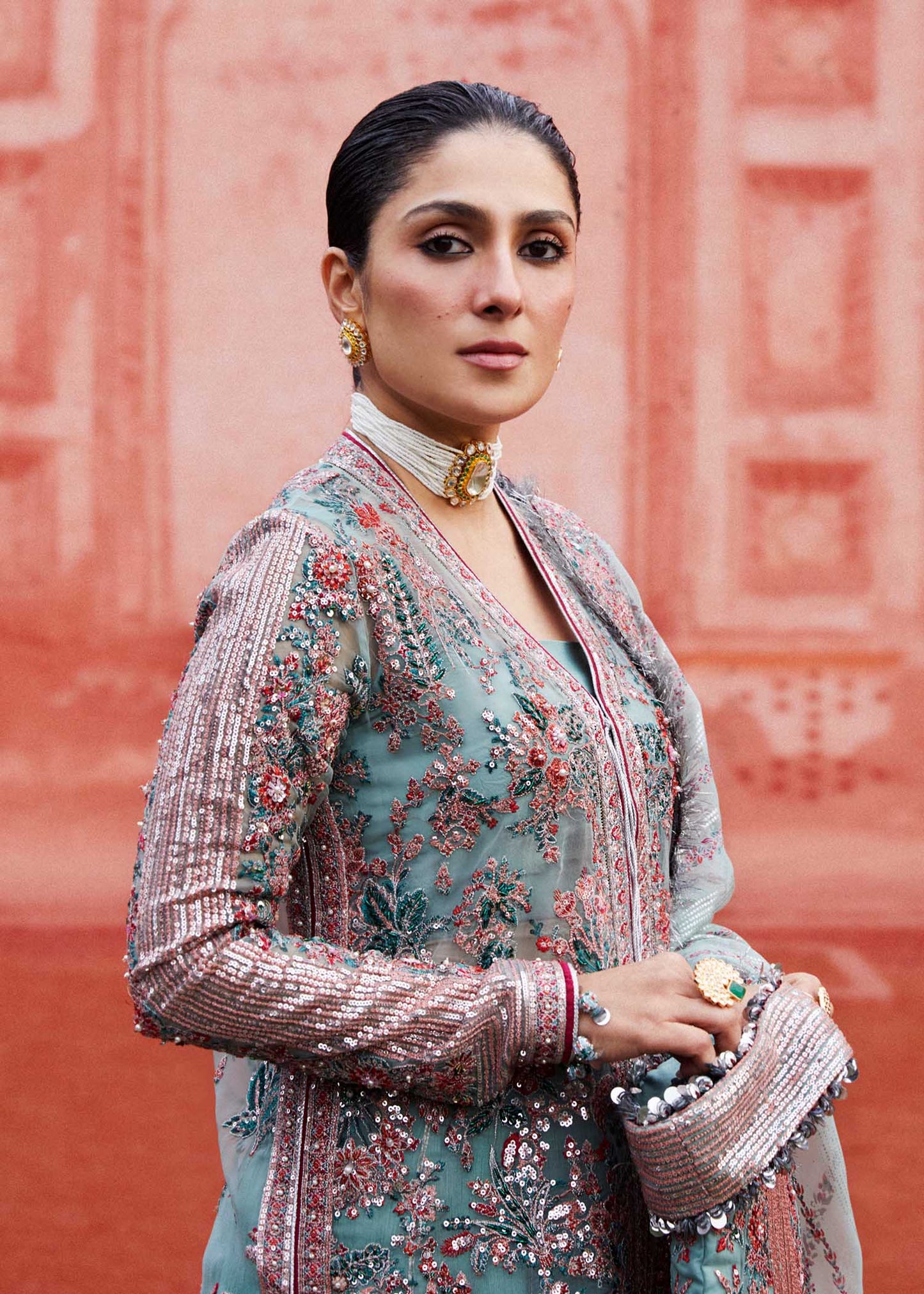 Hussain Rehar | Embellished Jacket Sharara