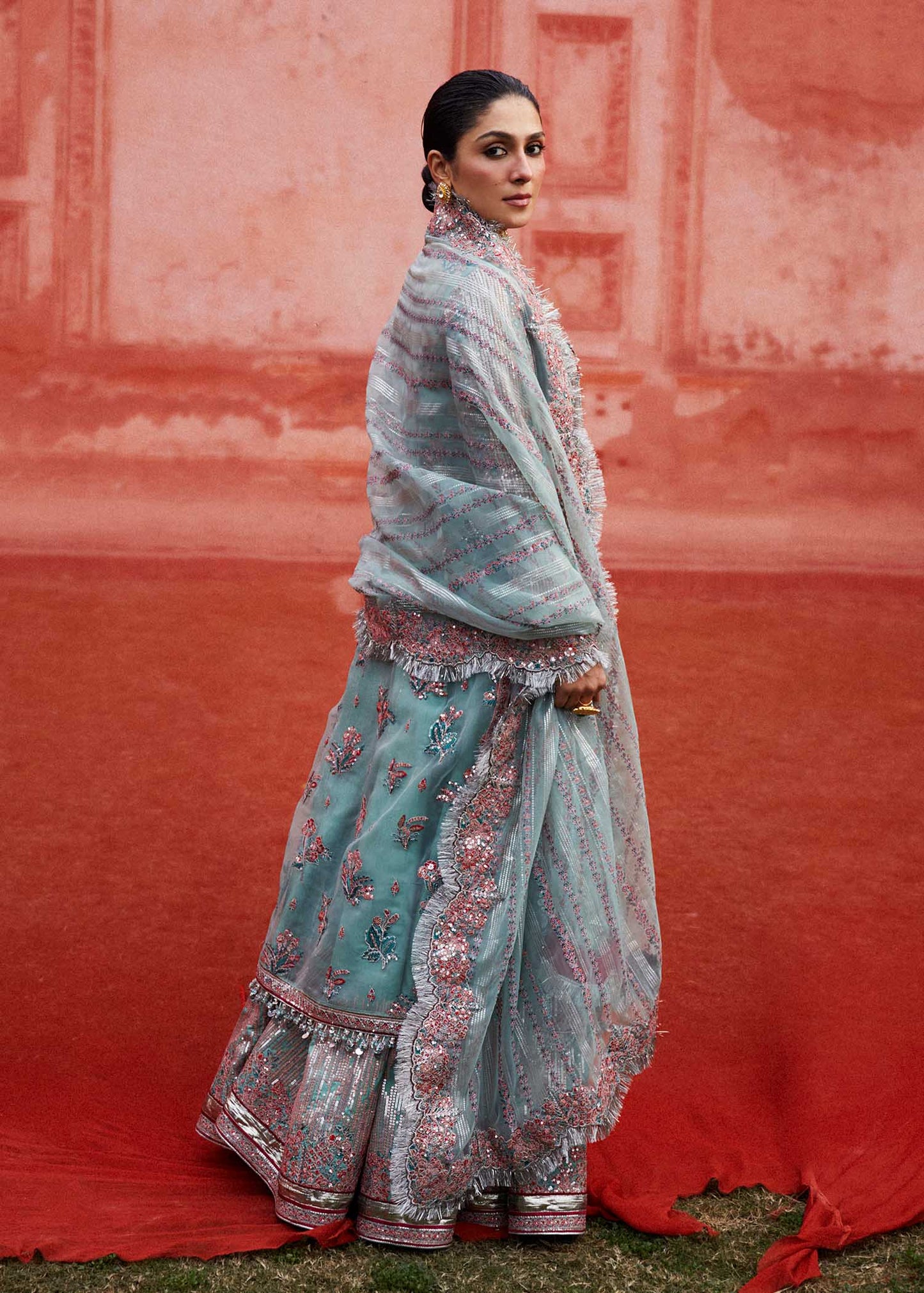 Hussain Rehar | Embellished Jacket Sharara
