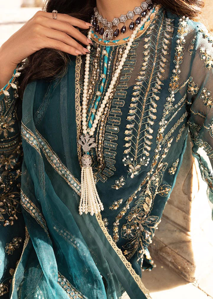 Dilaab | Green Hand Embellished Embroidered Sharara