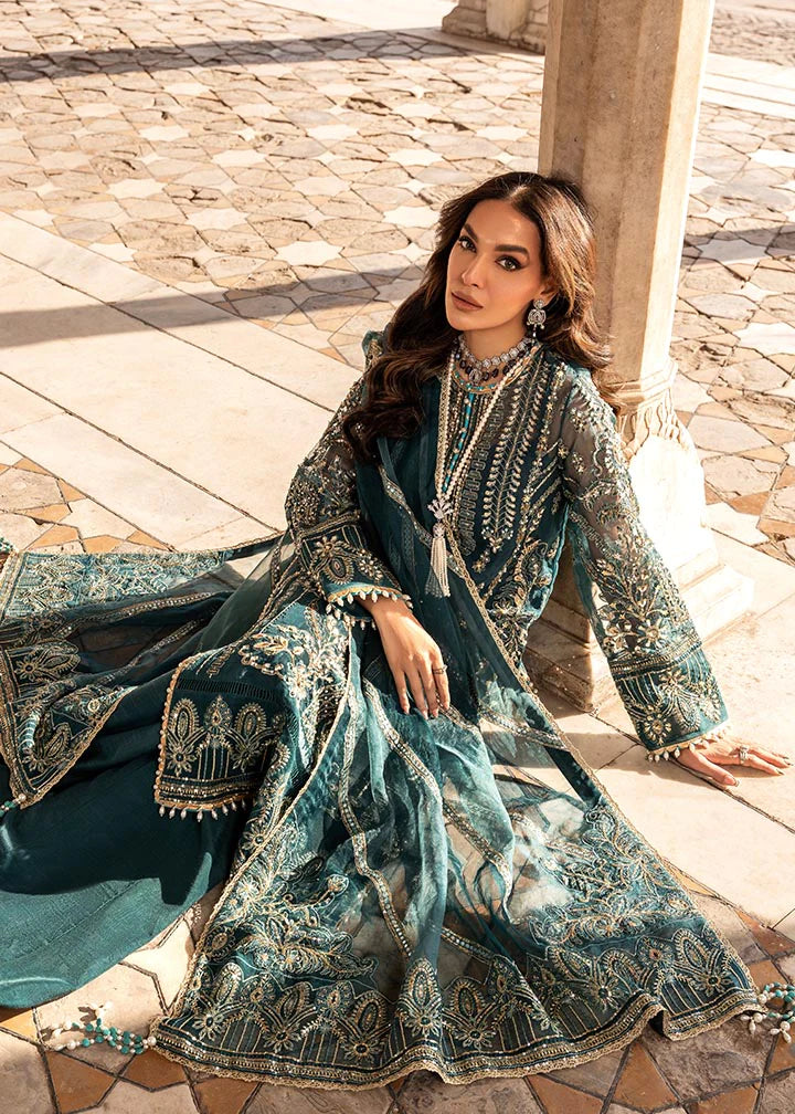 Dilaab | Green Hand Embellished Embroidered Sharara