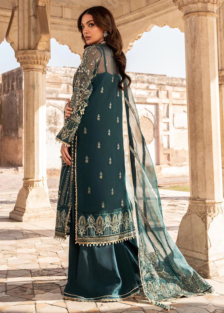 Dilaab | Green Hand Embellished Embroidered Sharara