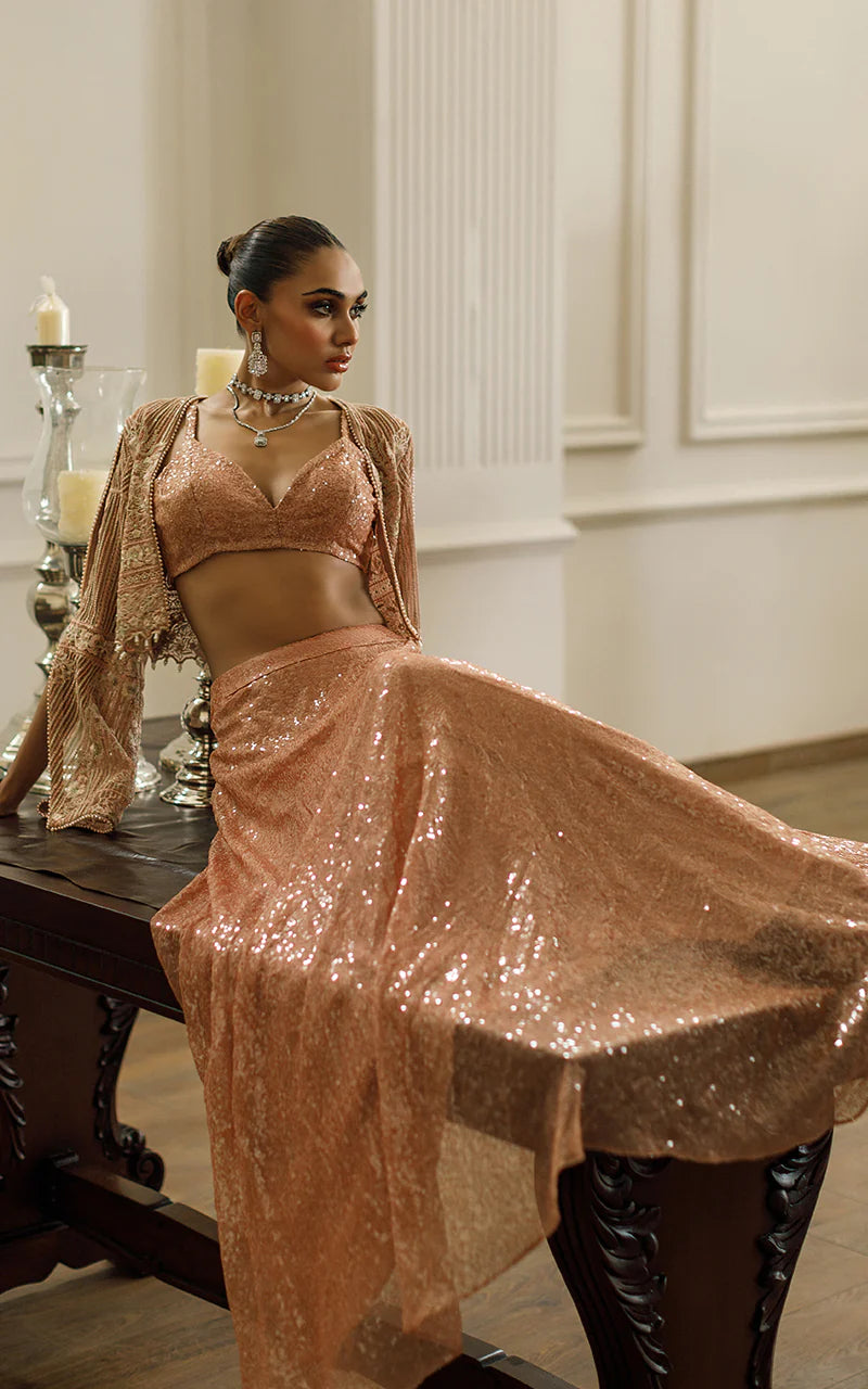 Sehar | Embroidered Festive wear Jacket with Skirt