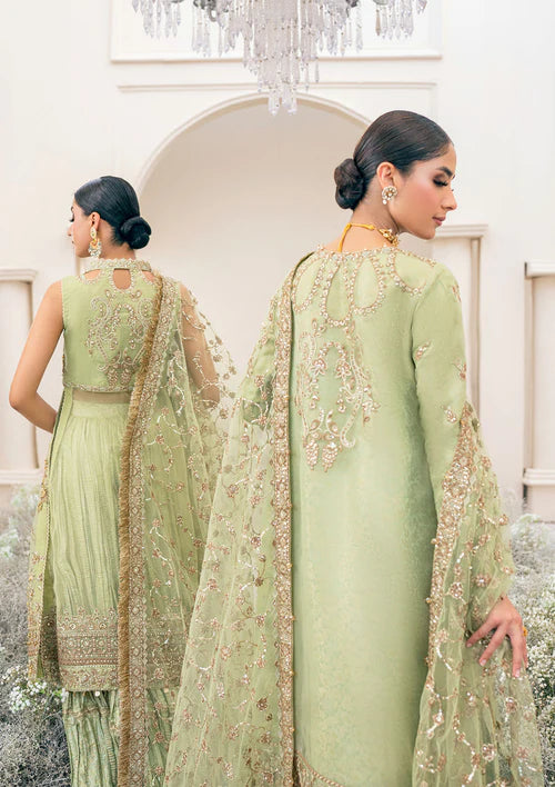 Manno | Green Organza Embellished Dress