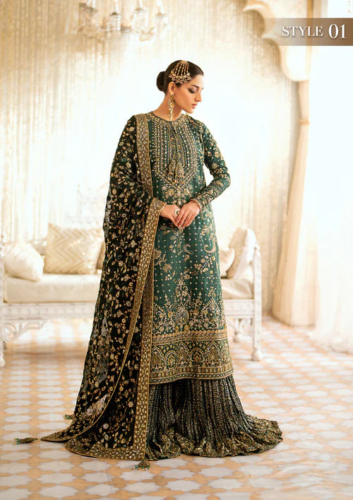Damini | Green Net Embellished Dress
