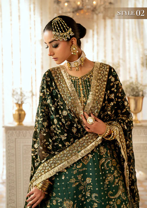 Damini | Green Net Embellished Dress