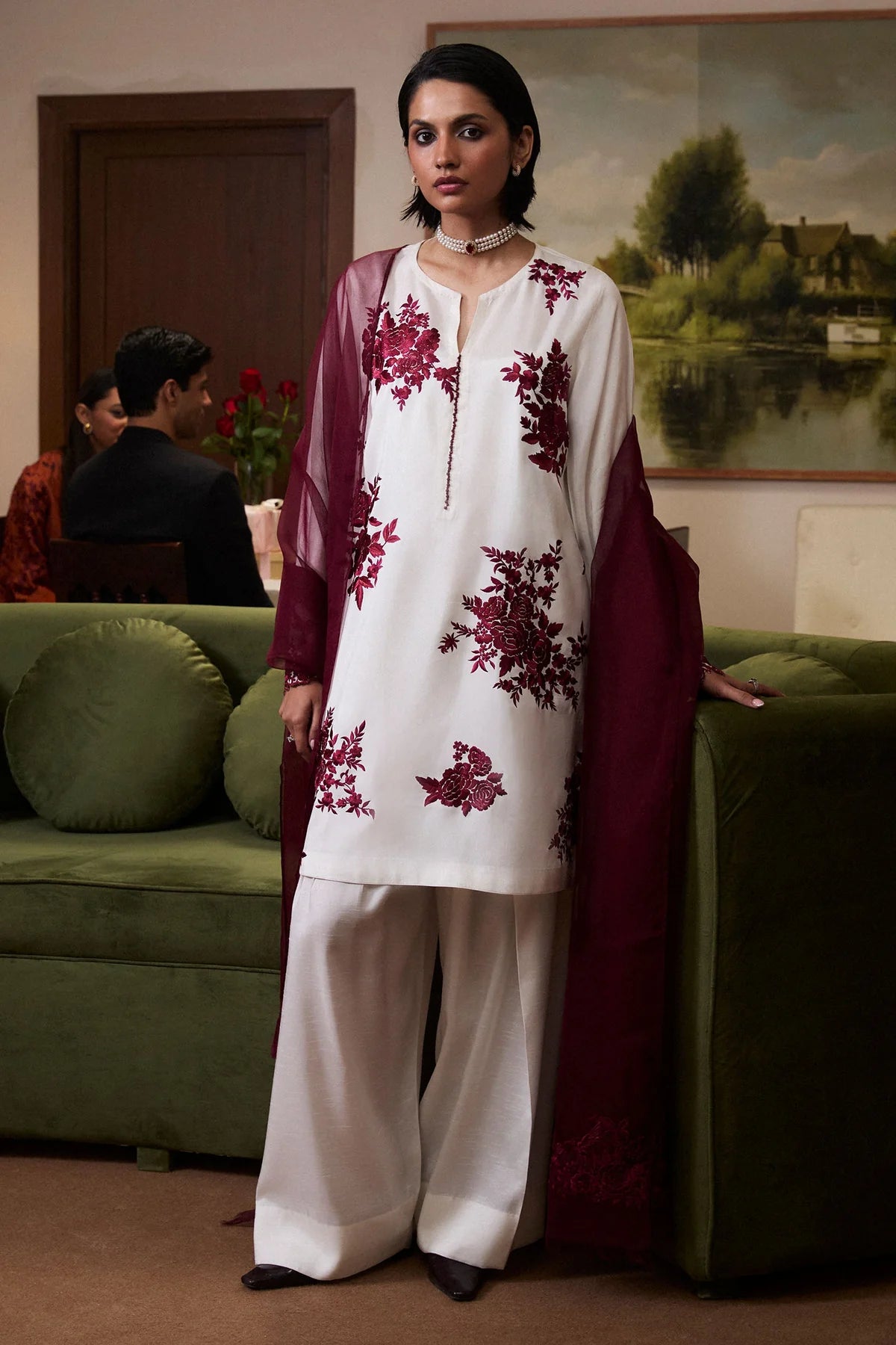 Zara ShahJahan | White Raw Silk Suit