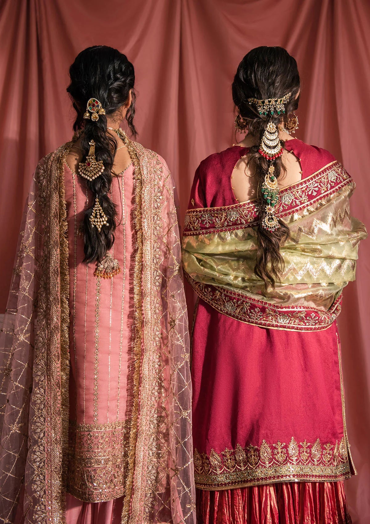 Kaneez | Pink Silk Embellished Sharara