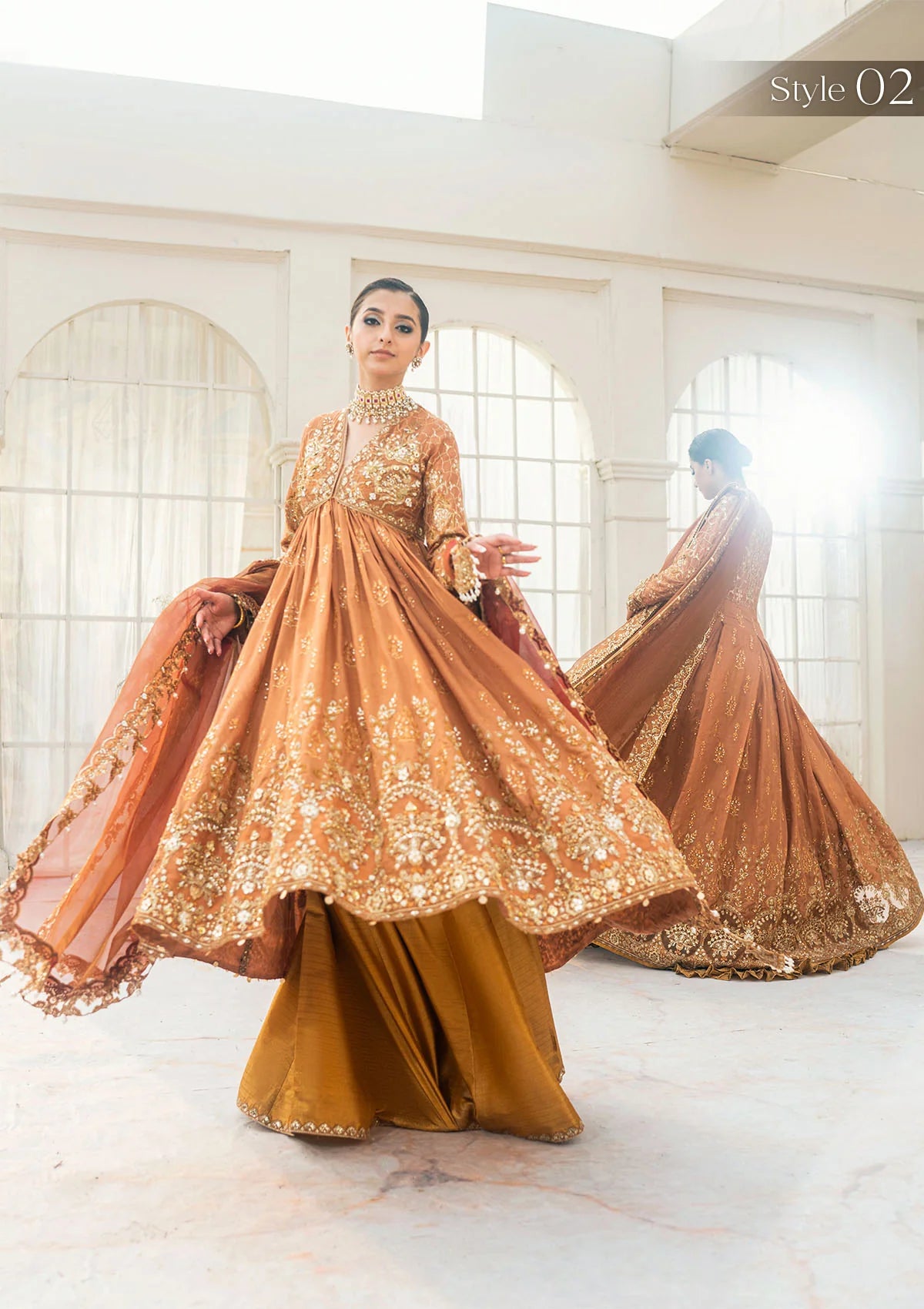 Masoori | Embellished Embroidered Organza Dress