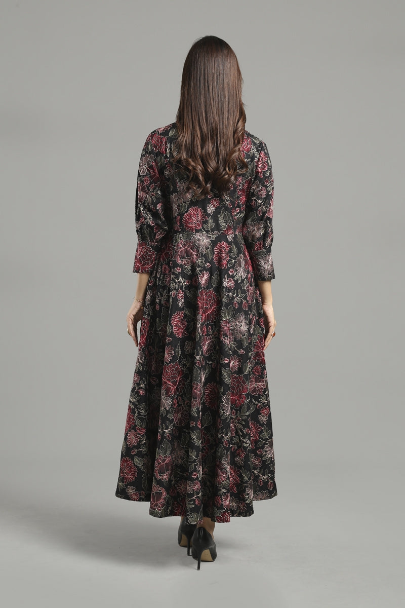 3 Piece | Embroidered Floral Karandi Lawn Dress