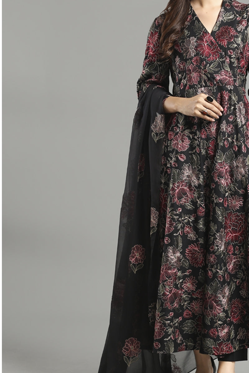 3 Piece | Embroidered Floral Karandi Lawn Dress