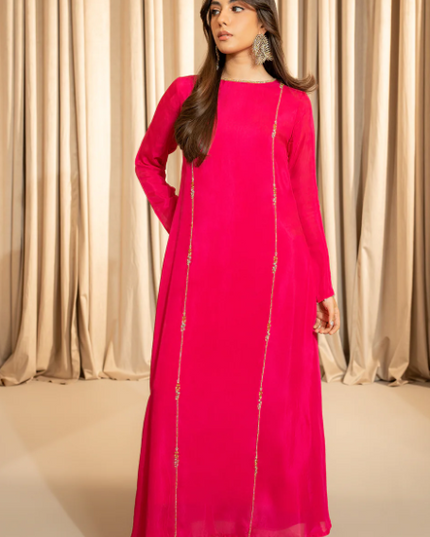 1 Piece | Soft Silk Embellished Dress