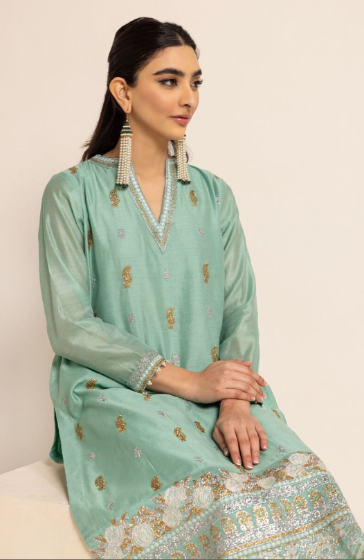 1 Piece | Embroidered Cotton Kurta