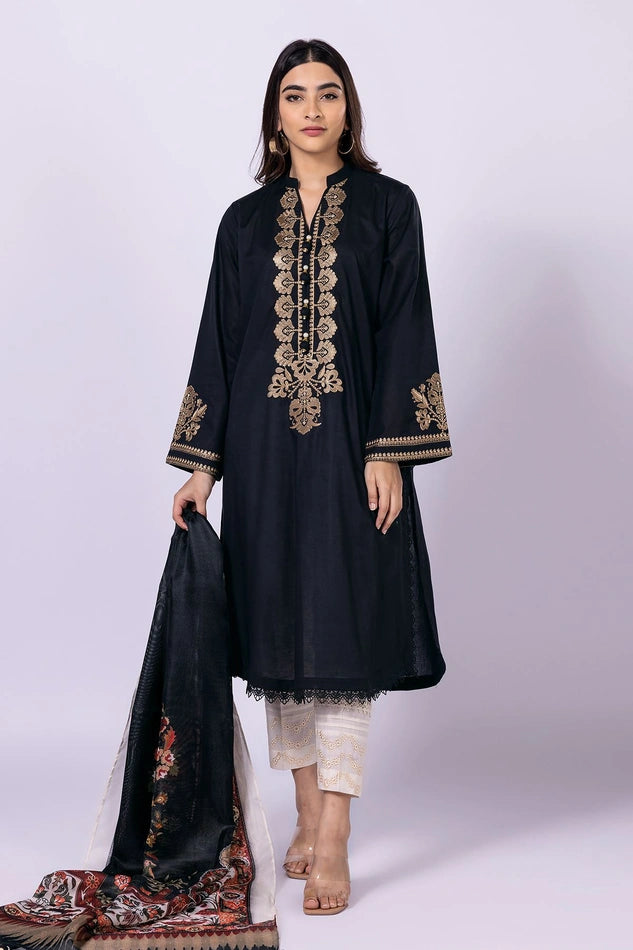 Women's Black Embroidered Suit