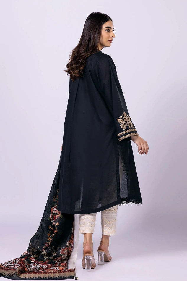 Women's Black Embroidered Suit