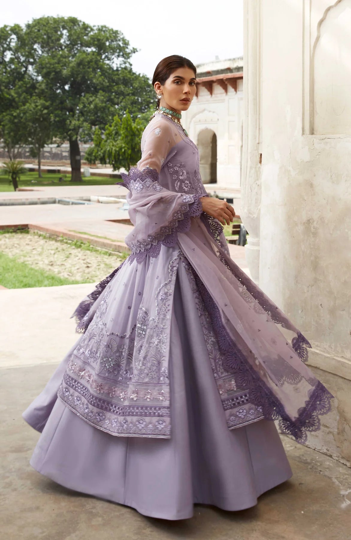 Rumeysa | Chiffon Embroidered Lehenga