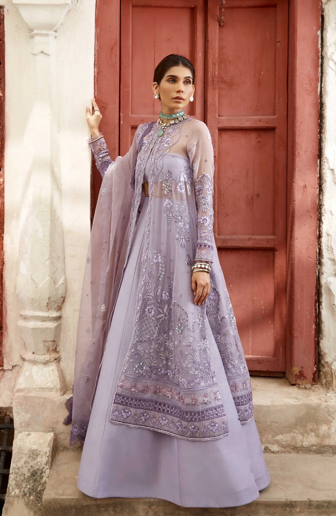 Rumeysa | Chiffon Embroidered Lehenga