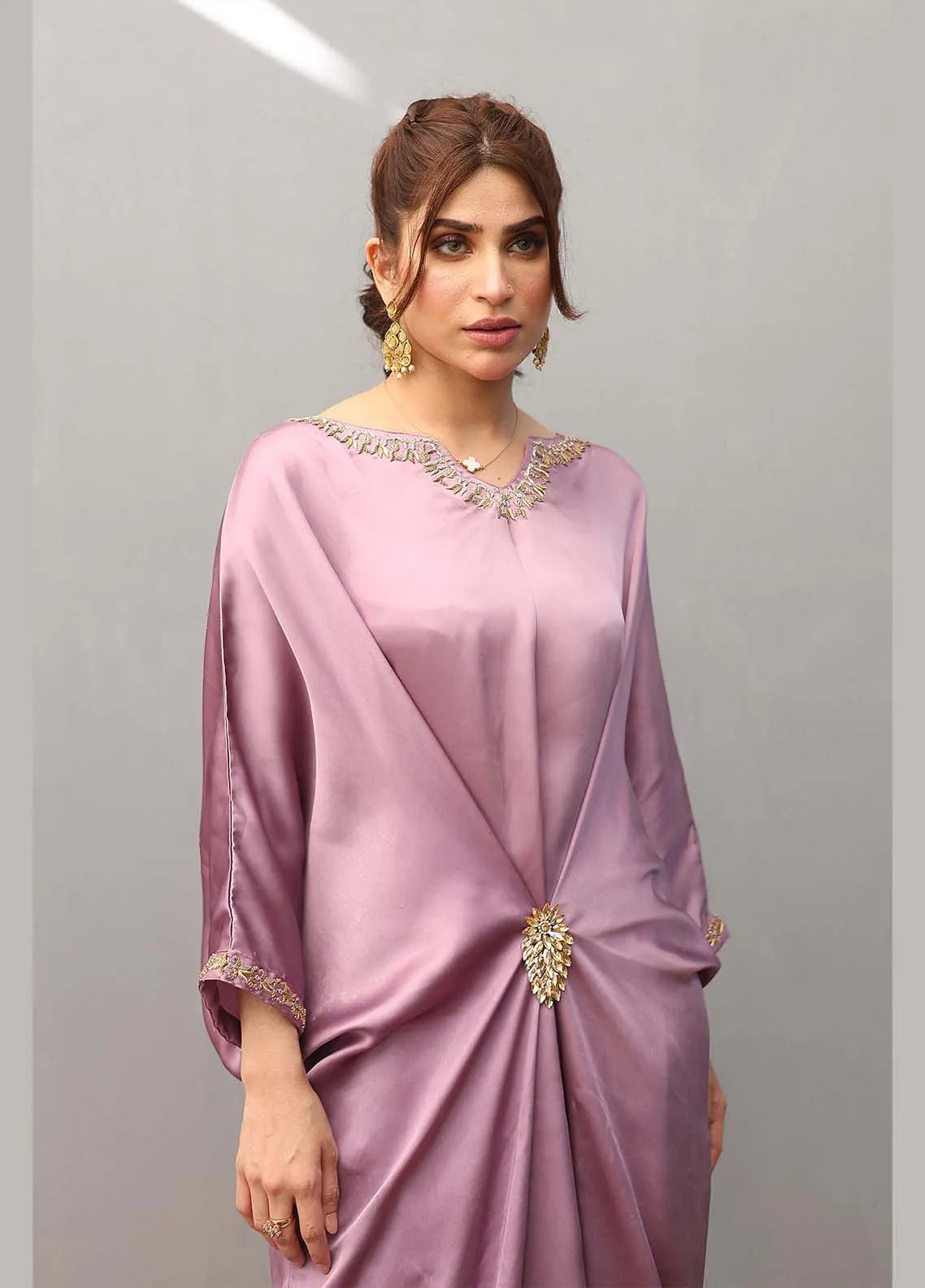 Ziphyer | Purple Silk Kaftan