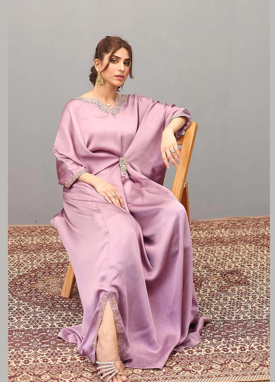 Ziphyer | Purple Silk Kaftan