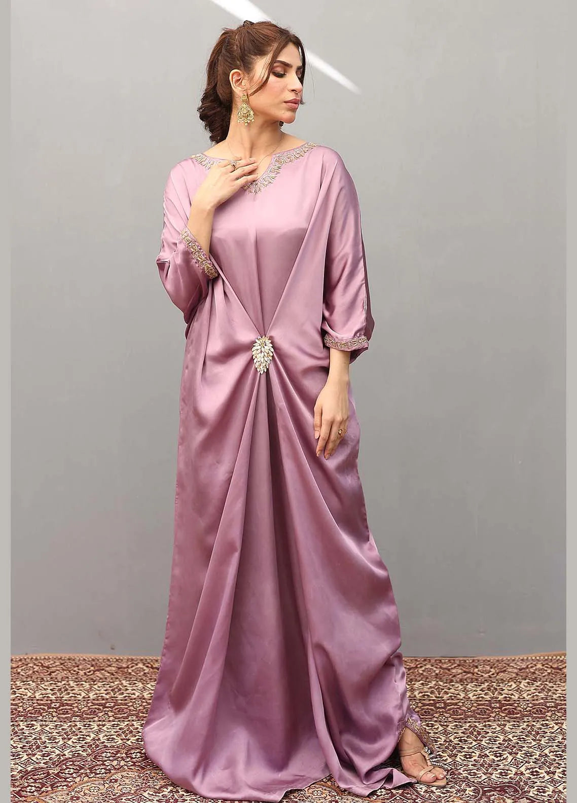 Ziphyer | Purple Silk Kaftan