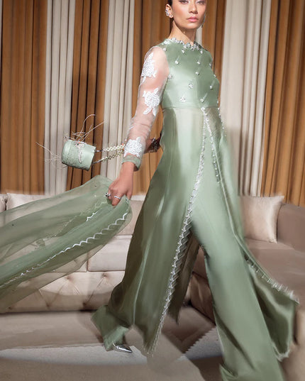 Omaira | Festive Wear Silk Embellished Dress