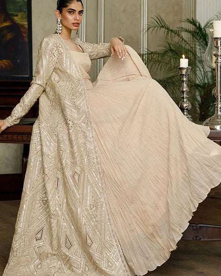 Karma | Embroidered Jacket with Maxi