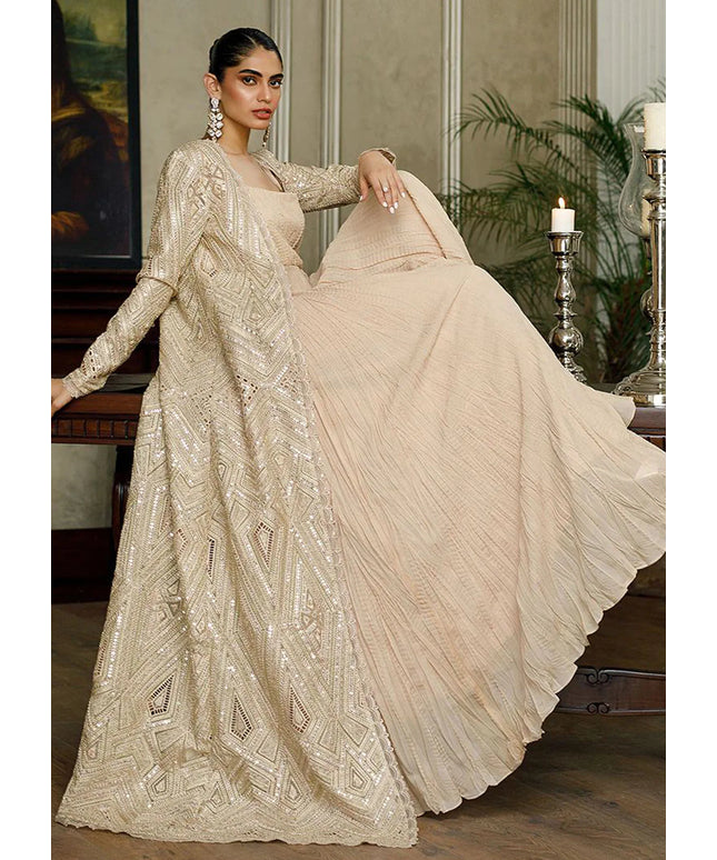 Karma | Embroidered Jacket with Maxi
