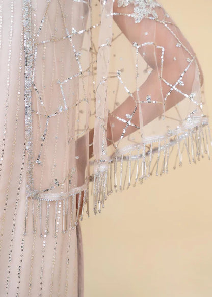 Petra | Beige 3 Piece Chiffon Gown