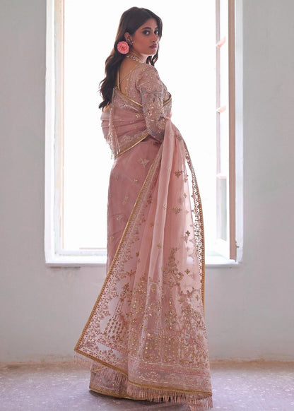 Qalamkar | Gotta Embroidered Saree with lace