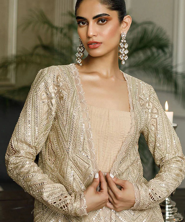 Karma | Embroidered Jacket with Maxi