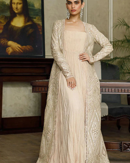 Karma | Embroidered Jacket with Maxi