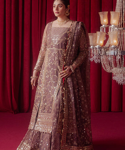 Mohsin Naveed Ranjha | Lilac Organza Embellished Gharara