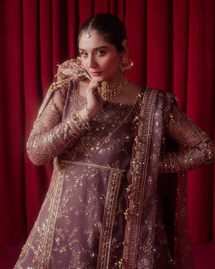 Mohsin Naveed Ranjha | Lilac Organza Embellished Gharara
