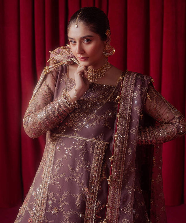 Mohsin Naveed Ranjha | Lilac Organza Embellished Gharara
