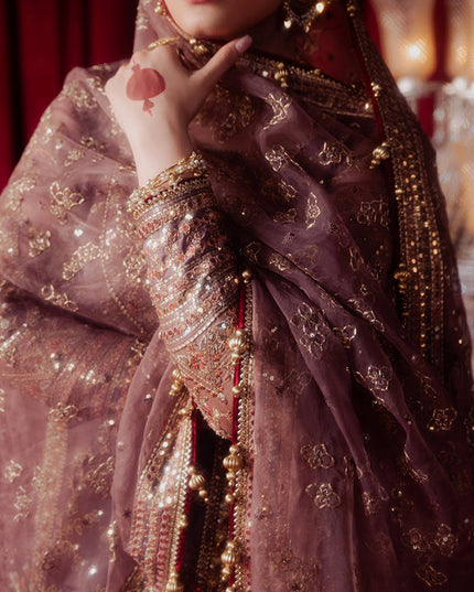 Mohsin Naveed Ranjha | Lilac Organza Embellished Gharara