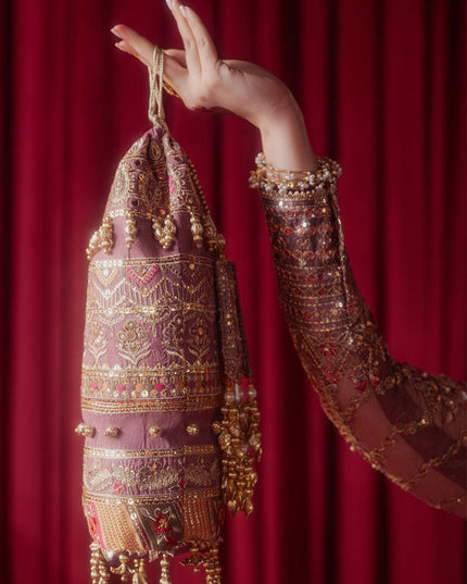 Mohsin Naveed Ranjha | Lilac Organza Embellished Gharara