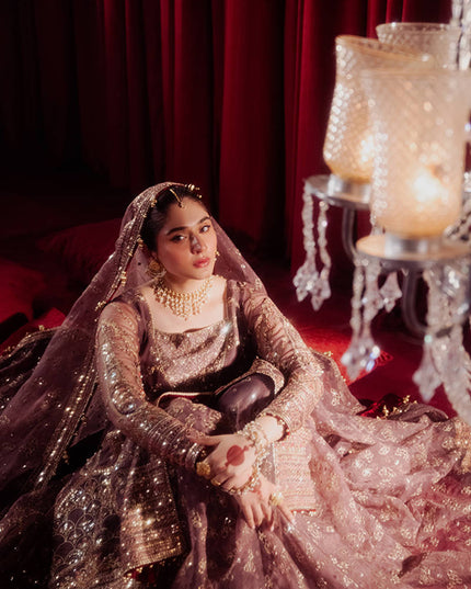 Mohsin Naveed Ranjha | Lilac Organza Embellished Gharara