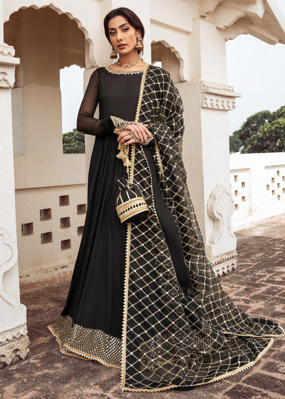 Haya | Embellished Rawsilk Pishwas Maxi
