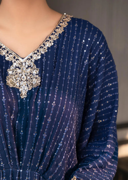 Sami | Bue Chiffon Embroidered Kaftan