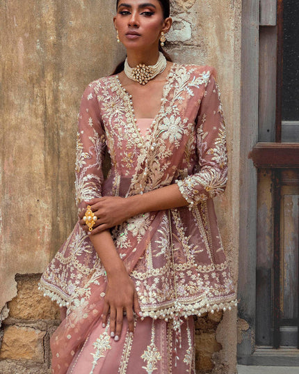 Sana Safinaz | Festive Wear Organza Embellished Lehenga