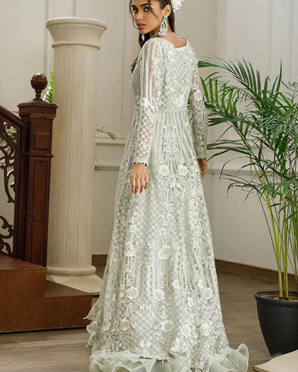 Marlene | Floral Embroidered Angrakha Gown