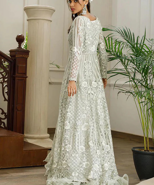 Marlene | Floral Embroidered Angrakha Gown