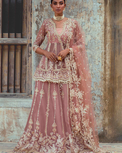 Sana Safinaz | Festive Wear Organza Embellished Lehenga