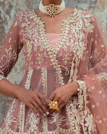 Sana Safinaz | Festive Wear Organza Embellished Lehenga